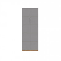Manhattan Comfort 19LC3 Cornelia Tall Bookcase with 10 Shelves in Grey/Nature